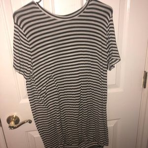 brandy melville b&w striped tee shirt dress